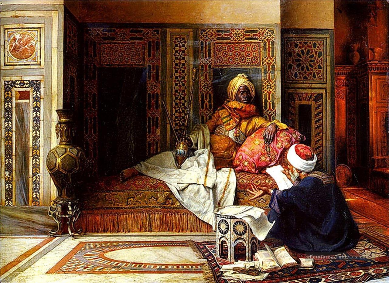 Les nouvelles de Soudan 1885 Ludwig Deutsch Orientalism Araber Peintures à l'huile